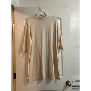 Dressed in LALA beige tunic top size medium